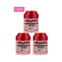 3 Adet Altınbaşak Oya Ve Dantel İpi 20 Gr - Royaleks - No: 211 Çok Renkli