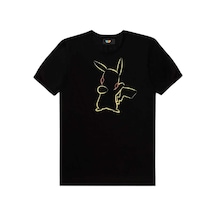Noıssey Kırmızı Etiket Galashop Pokemon Pikachu Line Siyah Erkek T-shirt1 05324