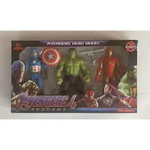 Demir Adam. Hulk. Kaptan Amerika 17 Cm 3'lü Işıklı Figür Avengers