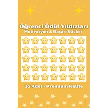 35 Adet Öğrenci Ödül Yıldız Sticker Motivasyon Ve Başarı Etiketi Öğretmen Ödül Çıkartması Çok Renkli