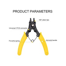 Fortunelane Çok Fonksiyonlu Yay Segman Pensesi, 4 Uçlu, Kırmızı