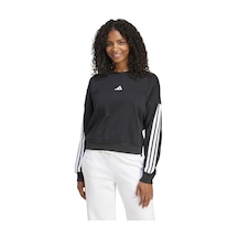 Black/whıte Adidas Kadın Günlük Sweatshirt Essentials 3-stripes French Terry Sweatshirt Je0016 SiYAH