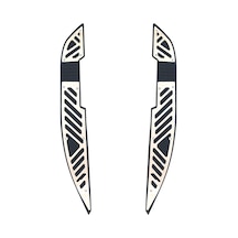 GP Kompozit Honda PCX 125 / 150 2021-2024 Uyumlu Kauçuk Detaylı Krom Basamak Siyah-Krom