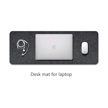 Oyun Mouse Pad Büyük Keçe Sümen Klavye Mat Masa Koruyucu 3mm Antrasit Renk 80x40cm