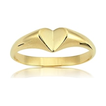 Kalpli Ilani Aşk 14 Ayar Hediye Tasarım Yüzük-Kalpli 14 Ayar Altı