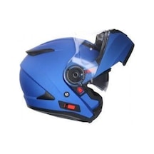 Shiro Flip Up 4133 SH 508sv Tırıton Monoclour SolidMat Güneş Gözlüklü Motosiklet Kaskı Mat Mavi