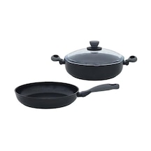 Tr Colorgy Titanium 3 Parça Set Gri 26cm Sığ Tencere + 26cm Tava Genel