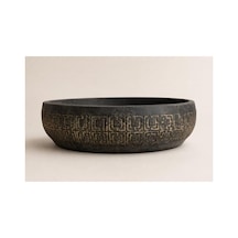 Beton Bonsai Saksısı, 25-30 Cm Çapında Şık Antrasit Renk