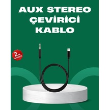 Ers Lightning To 3.5mm Aux Ses Dönüştürücü Kablo 1 Metre Stereo Uyumlu