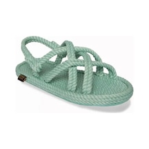 Bodrum Kauçuk Tabanlı Çocuk Halat Sandalet - Mint Yeşil