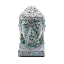Buddha Heykel Büst Turkuaz Küçük Boy