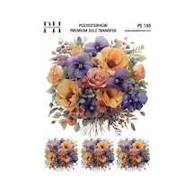 Polyesterhobi Premium Sulu Transfer 25x35 Cm Çiçek Desenli Ps 195