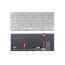 Sony Uyumlu Vaio Svf15N1X2E, Svf15N1X2R Klavye Tuş Takımı Q Gri Işıklı T