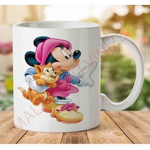 A2458 Minnie Mouse İki Tarafı Baskılı Kupa Bardak.jpg Çok Renkli
