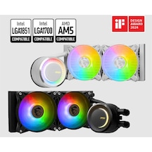 Msı Mag Corelıquıd E240 Whıte 240mm Cpu Sıvı Soğutucu Lga1150/1151/1155/1156/1200/1700/1851/am4/am5 Uyumlu