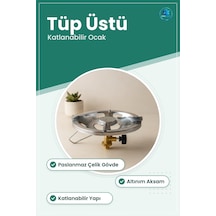Tüp Üstü Kamp Ocağı Piknik Seti Paslanmaz Çelik Gövde Alüminyum A Çok Renkli