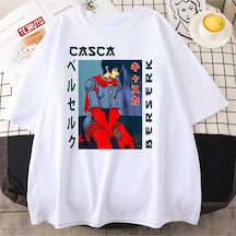 Noıssey Kırmızı Etiket Gala Casca Anime Berserk Japanese Style Unisex T-shirt 14510 Beyaz