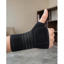 Metal Destekli Ayarlanabilir El Bilek Ateli Prtmetaldskbileklik-5 Siyah