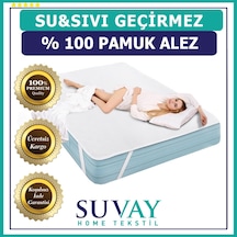 Suvay Su Sıvı Geçirmez Yatak Koruyucu Alez %100 Pamuk