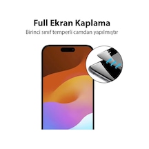 Ally Apple     Uyumlu iPhone 15 Plus Full Glue Tempered Kırılmaz Cam Ekran Koruyucu- 5775