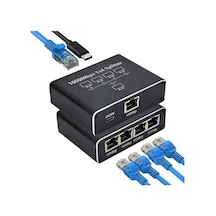 Ethernet Splitter, Gigabit Ağ Bölücü, Bilgisayar, Hub, Anahtar, Yönlendirici 1x4 Portlu, Evrensel Ağ Genişletici, Usb-c Güç Girişli, 1000mbps Rj45 Lan İnternet Splitter Eşzamanlı Çalışma