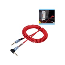 Sones 3,5 Mm 3 Kutuplu Erkekten Erkeğe Fişli Ses Aux Geri Çekilebilir Sarmal Kablo, Uzunluk: 1,5 M Kırmızı