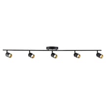 Rsylight Metal Modern 5 Li Siyah Led Spot Avize Beyaz Ampullü Siyah