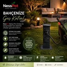 Ness Socket Bahçe Prizi Dikey