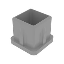 Cateksss 20x20 Mm Düz İç Profil Tapası Ral7035 - 10 Lu Paket Siyah