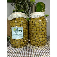 Aydın Yöresi Çekiçte Eğri Çekirdek Cinsi Sofralık Tatlandırılmış Kırma Yeşil Zeytin 4 KG