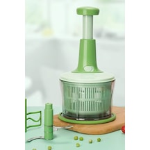 Thentech El İle Basmalı Rondo Taşınabilir Kamp Park Tatillerde Kullanılabilir Pratik El Rondosu El Blender Yeşil