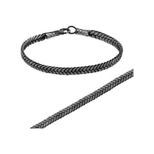 Gümüş El Sarması Kazaziye Unisex Bileklik