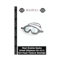 Özel Üretim Kadın Erkek Ekipman Gl-12-1 Gri-yeşil Yüzücü Gözlüğü Gri - Yeşil
