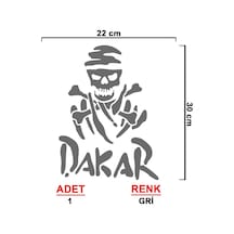 Dakar Kuru Kafa Sticker - Dakar Sticker - 22cmx30cm - Gri