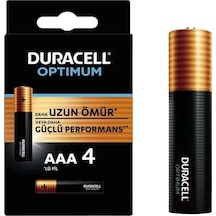Sh Duracell Optimum 1.5 Volt Alkalin Aaa 4 Lü İnce Kalem Pil Mx2400 Najmaddin