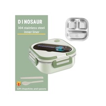 Paslanmaz Çelik Çocuk Yemek Kutusu Öğrenciler Sandviç Meyve Gıda Yeşil