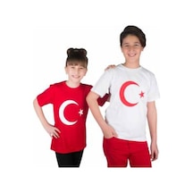 Kırmızı Ayyıldız Tişört Çocuk Boy 5-16 Yaş,Kaliteli Penye Kumaş (244137956) Çok Renkli