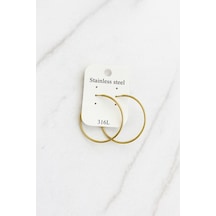 Şehrazat Handmade Gold Çelik Halka Küpe-316l Altın
