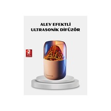 280ml Alev Işıklı Ultrasonik Hava Nemlendirici Sessiz Ve Usb Şarjlı Çok Renkli