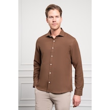 Morven Erkek Kahve Trend İtalyan Yaka Slim Fit Dar Kesim Gömlek 25mc004017400 Kahve Kahve Morven Erkek Kahve Trend İtalyan Yaka Slim Fit Dar Kesim Gömlek 25mc004017400 Kahve Kahve