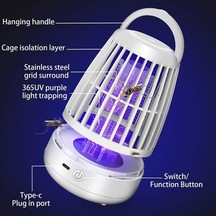 Xuweiwei Sessiz Verimli Böcek Sinek Tuzağı, Usb Şarj Edilebilir