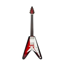 El Yapımı 1/4 Ölçek Minyatür Elektro Gitar Gibson Flying V Red B.