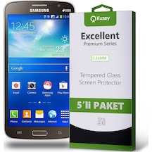 Samsung Galaxy Grand 2 ile Uyumlu Temperli Ekran Koruyucu Kırılmaz Cam Ekonomik 5'li Paket