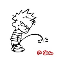 Işeyen Yaramaz Çocuk Depo Kapağı Sticker