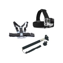 Gopro Uyumlu Kafa Göğüs Bandı Monopod Seti