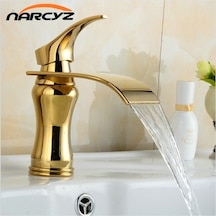 Şelale Banyo Lavabo Bataryası Altın Dore