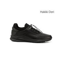 Gönderi(R) Erkek Siyah Bağcıklı Hakiki Deri Comfort Sneaker Ddma73542198 Siyah