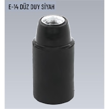 100 Adet E14 Düz Siyah İtalyan Duy