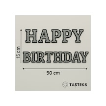 Taşlı Ütülenebilen Veya Sticker Olarak Kullanılabilen Happy Birthday Yazısı