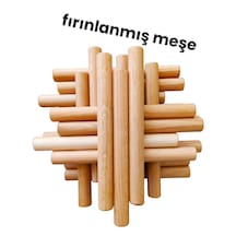 Ahşap Ritim Çubuğu 20 Çift 40 Adet Fırınlanmış Meşe Pürüzsüz